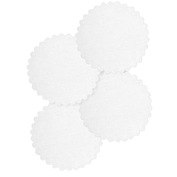 Los Encajeros Zurbano White Coasters (Set of 4) - The Mayfair Hall