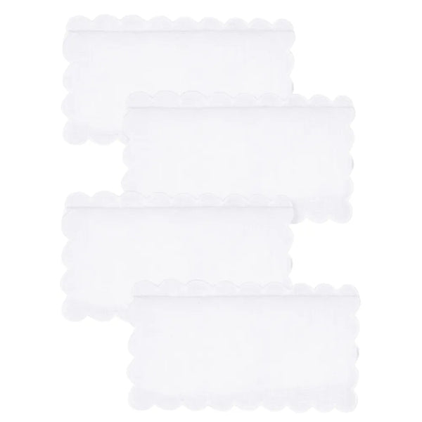 Los Encajeros Zurbano White Cocktail Napkins (Set of 4) - The Mayfair Hall