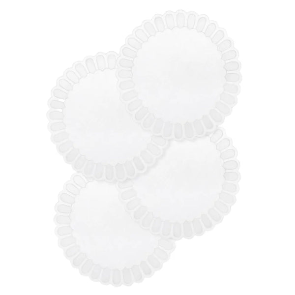 Los Encajeros Zurbano White Placemats (Set of 4) - The Mayfair Hall