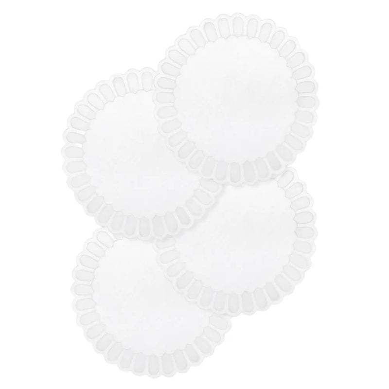 Los Encajeros Zurbano White Placemats (Set of 4) - The Mayfair Hall