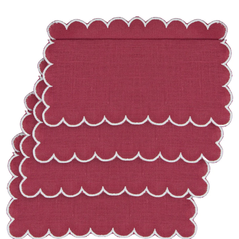 Los Encajeros Zurbano Cardenal Cocktail Napkins (Set of 4) - The Mayfair Hall